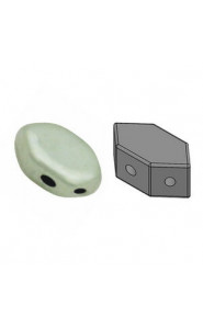 Les perles par Puca® Paros beads Opaque light green ceramic look 03000/14457
